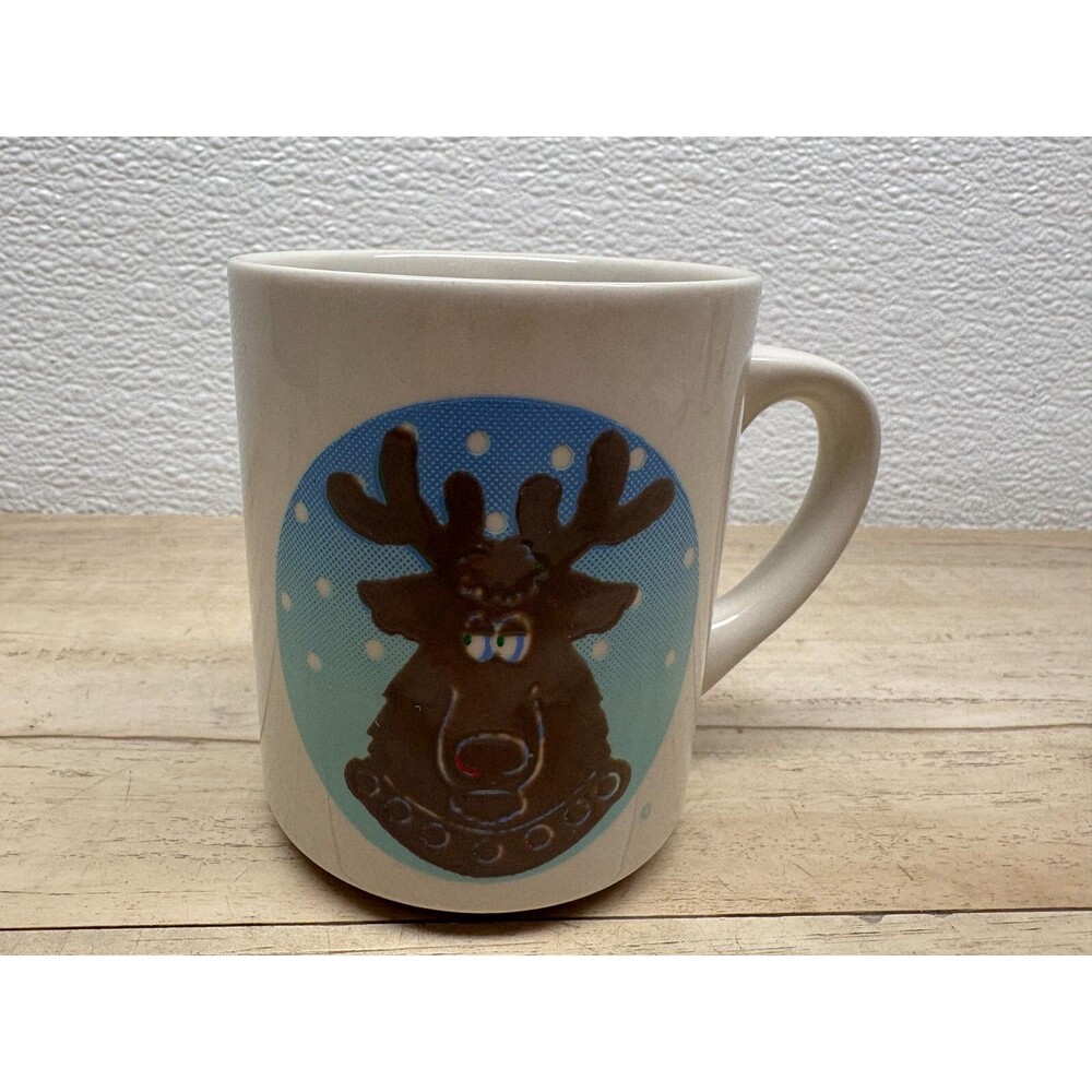 Vtg Dennys Reindeer Heat Activated Color Changing Porcelain Coffee Mug
